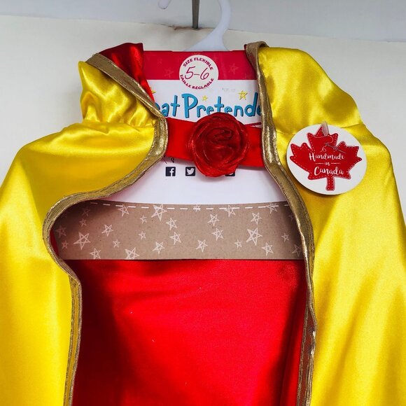 New w/Tag-Great Pretenders Reversible Snow White & Belle Cape (Size 5-6) - Picture 7 of 16